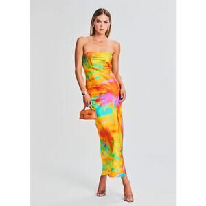 knee length dresses for ladies Tabitha Mesh Ruched Midi Dress  SEROYA